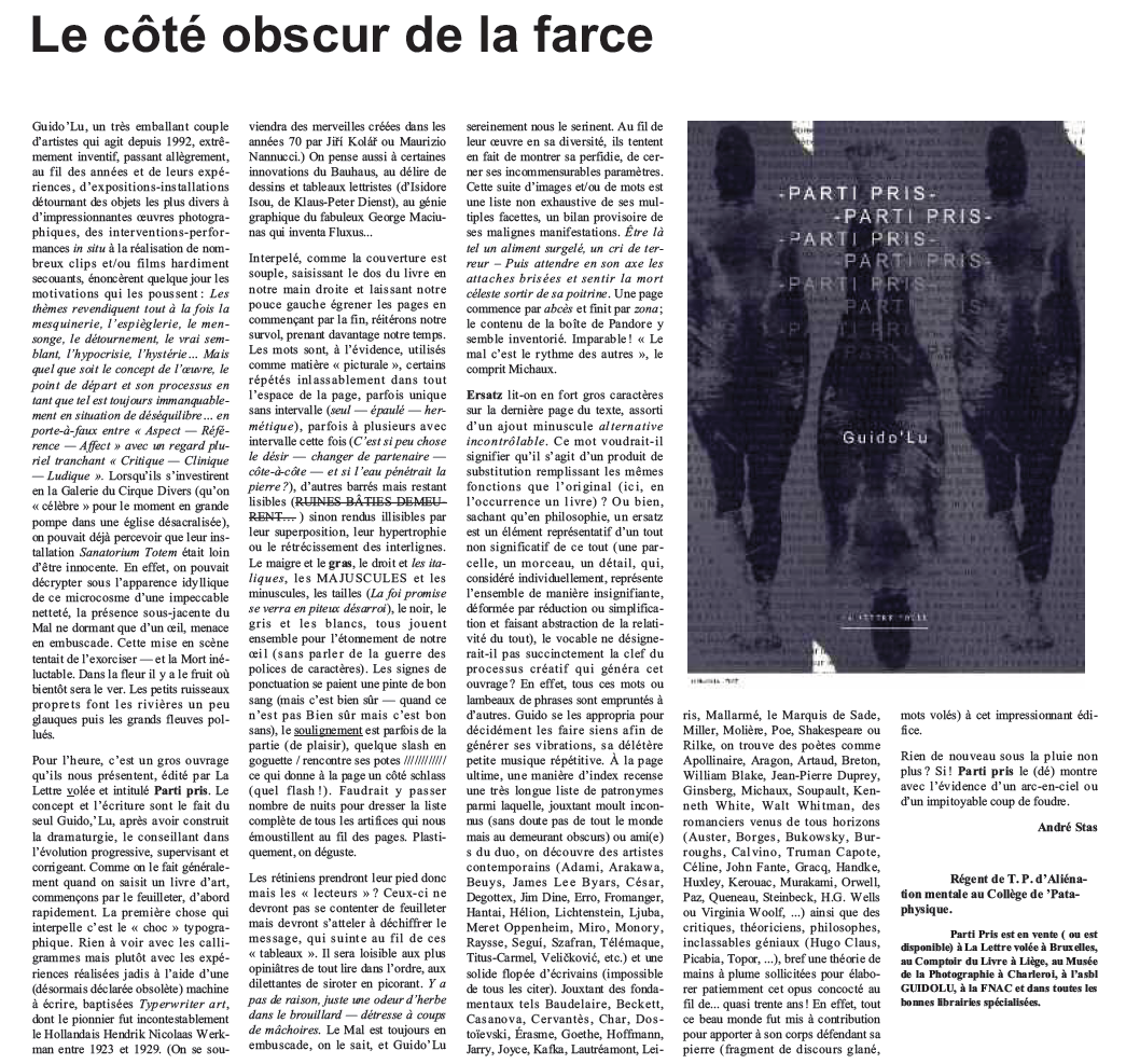Article andre stas fluxnews
