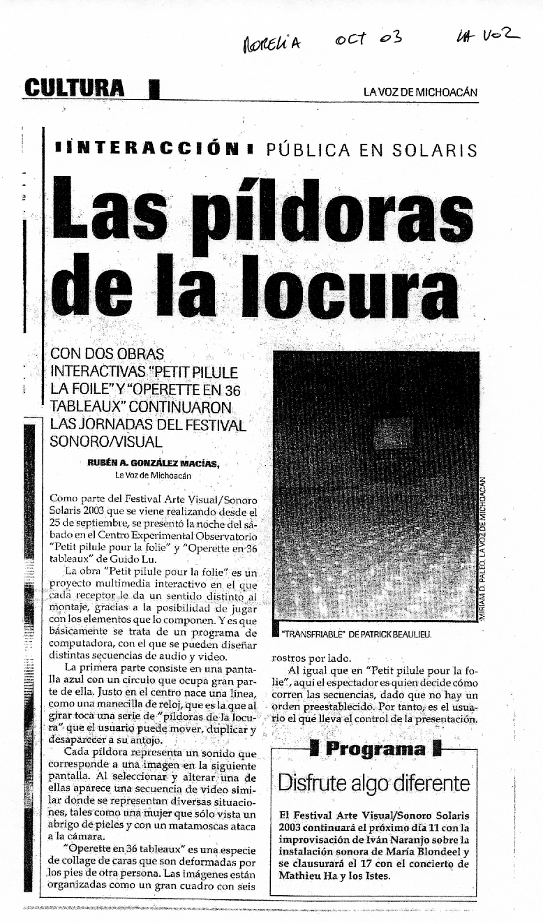 Las pildoras morelia